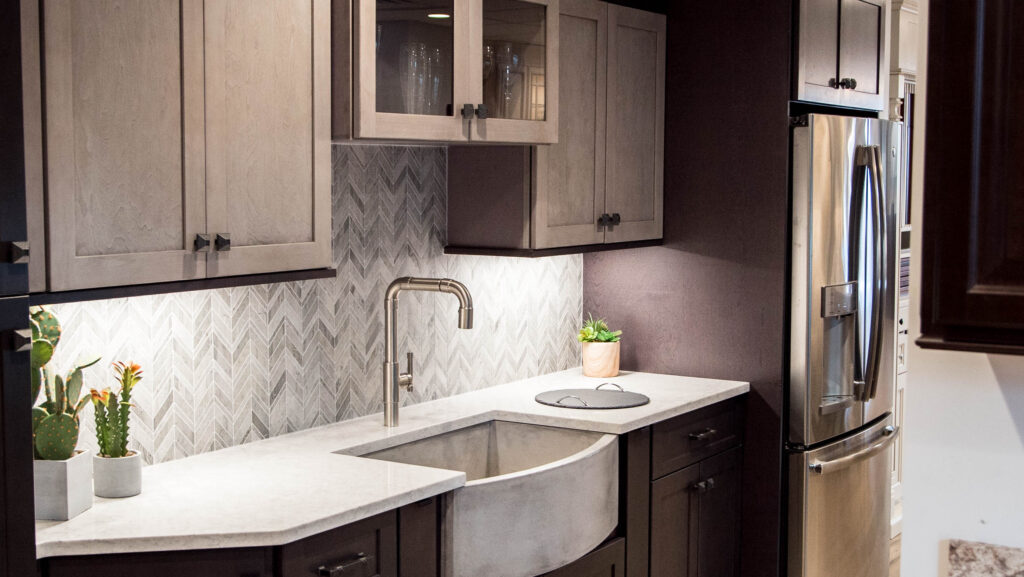 cement looking kitchen counters