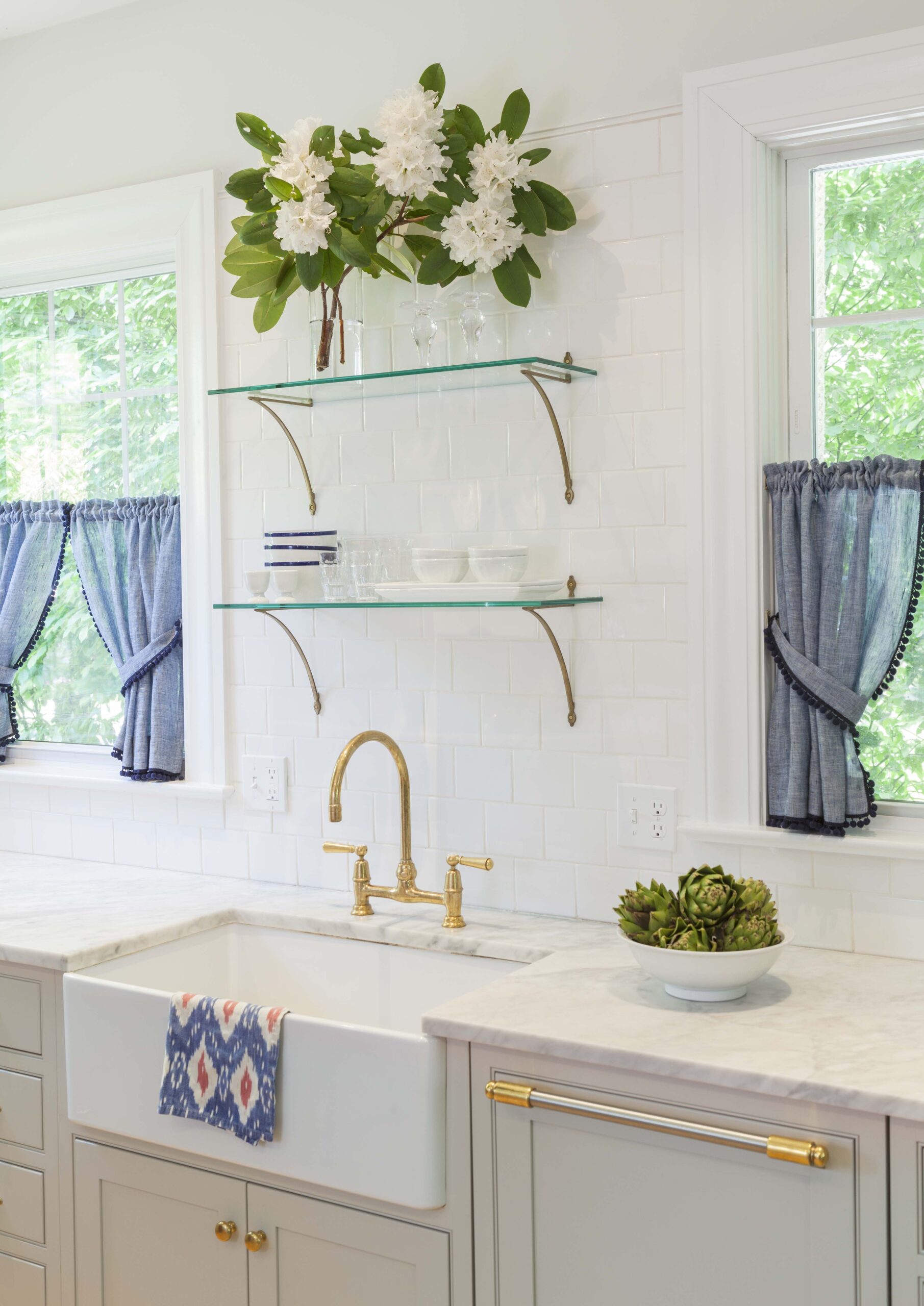 boho kitchen gold accents