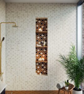 ogee drop shower accent tile