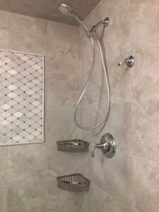 silver shower faucet fixtures