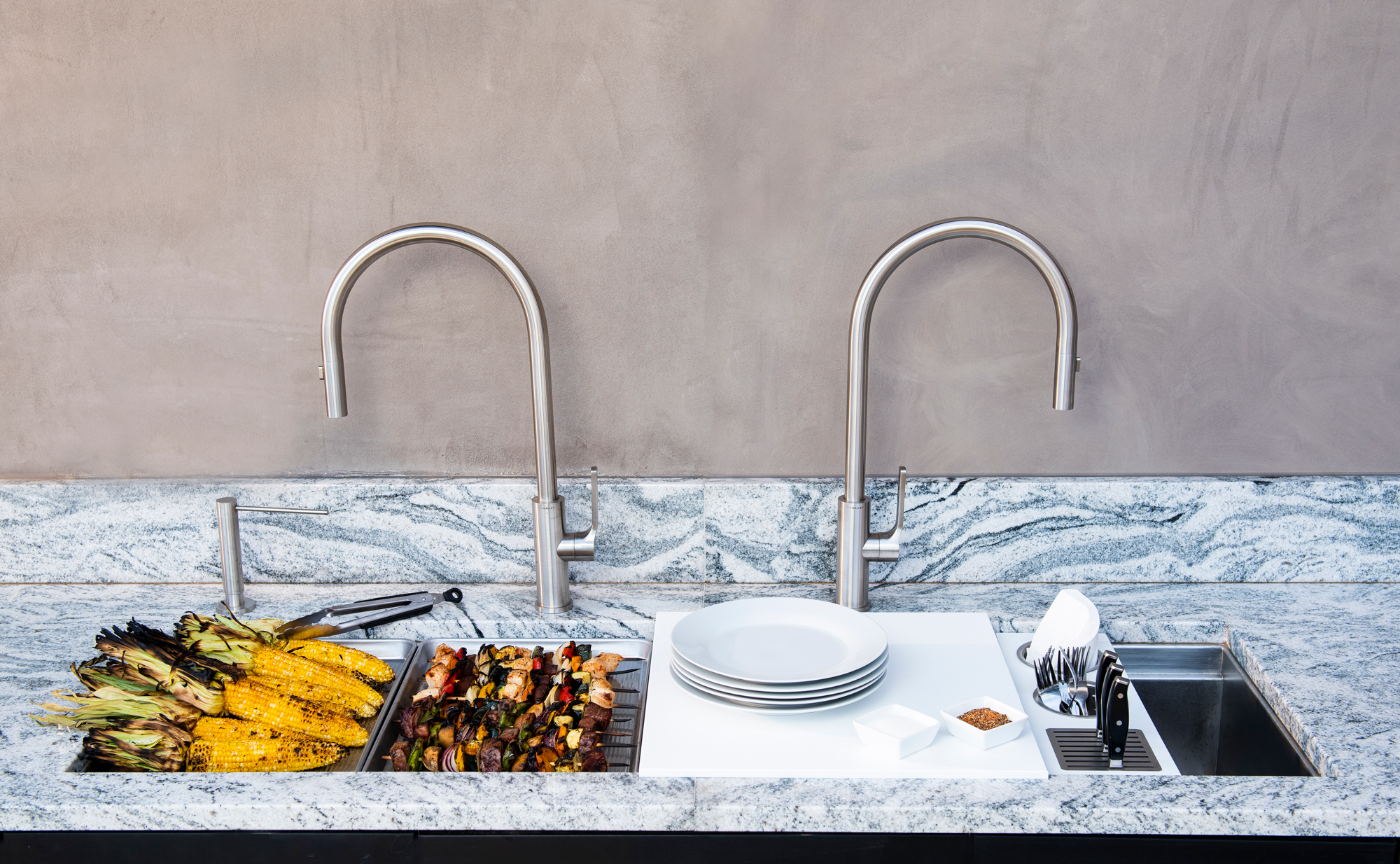 galley sink bbq food