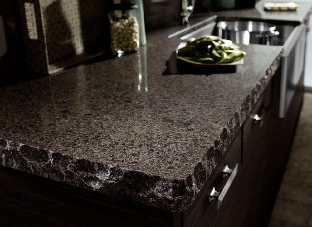 black kitchen surface