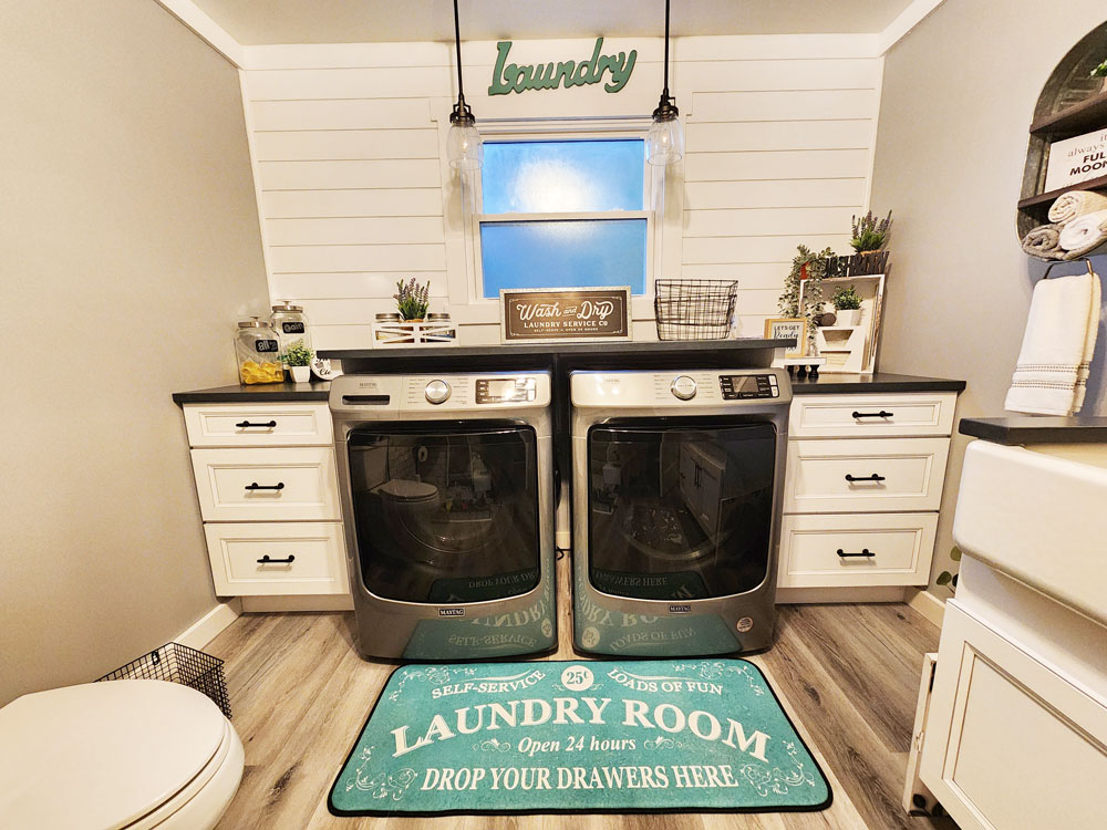 rustic laundry room