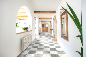 checkered all stone tile