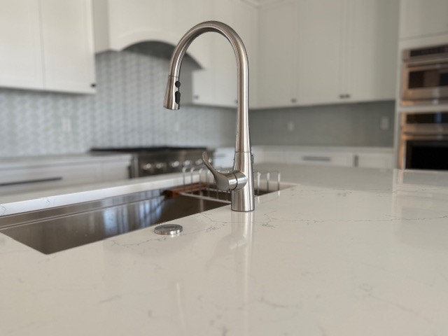 silver kitchen faucet