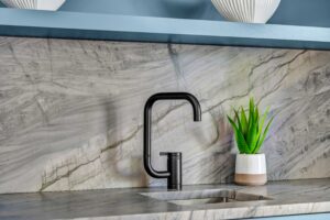 black modern faucet