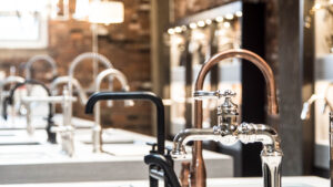 kitchen faucet showroom display
